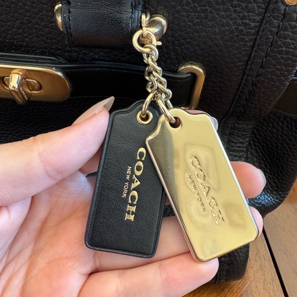 Coach Swagger 30 Black Pebbled Leather with Gold Hardware - Picture 3 of 11